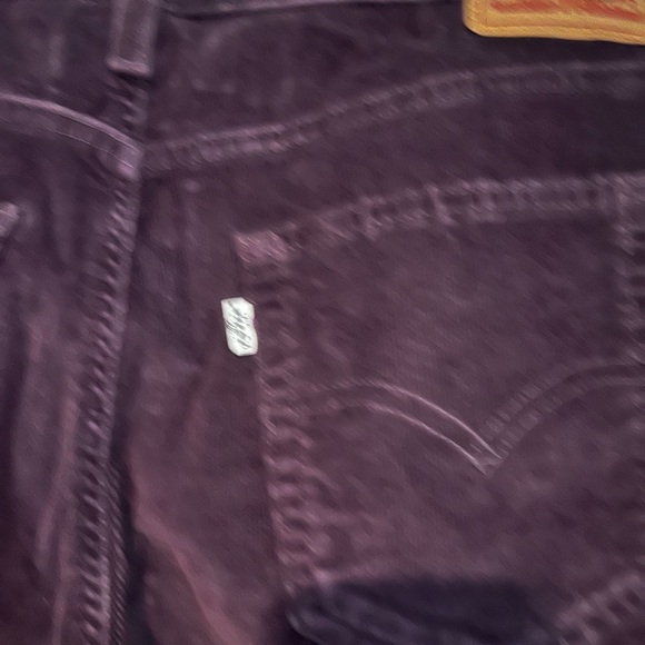 Elegant Corduroy Flare Pants - Deep Purple - Picture 4 of 4